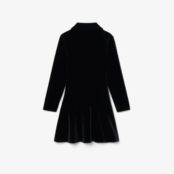 Robe polo en velours stretch brillant pour fille