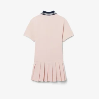 Robe polo à jupe plissée en piqué