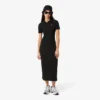 Robe polo longue en coton côtelé pour femme Robe polo longue en coton côtelé pour femme
