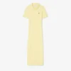Robe polo longue en coton côtelé pour femme Robe polo longue en coton côtelé pour femme