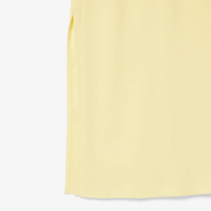 Robe polo longue en coton côtelé pour femme Robe polo longue en coton côtelé pour femme