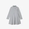 Robe polo à manches longues en piqué stretch pour enfant Robe polo à manches longues en piqué stretch pour enfant