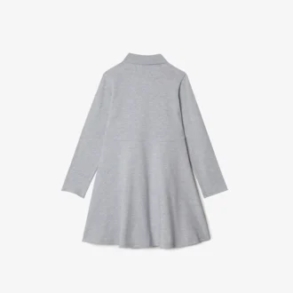 Robe polo à manches longues en piqué stretch pour enfant