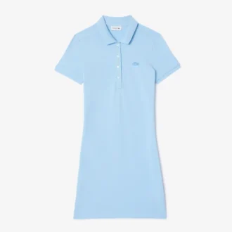 Robe polo mini en piqué stretch slim fit pour femme