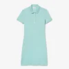 Robe polo mini en piqué stretch slim fit pour femme Robe polo mini en piqué stretch slim fit pour femme