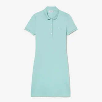 Robe polo mini en piqué stretch slim fit pour femme