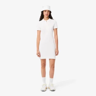 Robe polo mini en piqué stretch slim fit pour femme