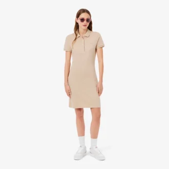 Robe polo mini en piqué stretch slim fit pour femme