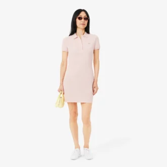 Robe polo mini en piqué stretch slim fit pour femme