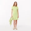 Robe polo mini en piqué stretch slim fit pour femme Robe polo mini en piqué stretch slim fit pour femme