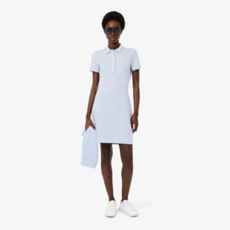 Robe polo mini en piqué stretch slim fit pour femme