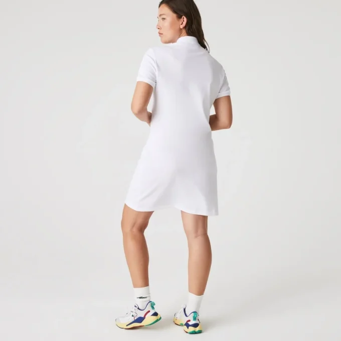 Robe polo mini en piqué stretch slim fit pour femme Robe polo mini en piqué stretch slim fit pour femme