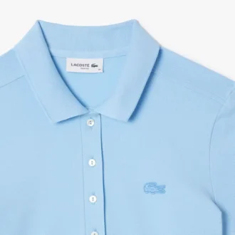 Robe polo mini en piqué stretch slim fit pour femme