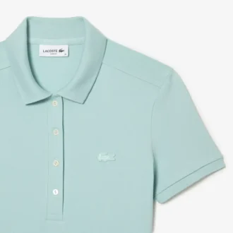 Robe polo mini en piqué stretch slim fit pour femme