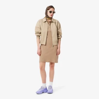 Robe polo mini en piqué stretch slim fit pour femme