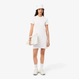 Robe polo mini en piqué stretch slim fit pour femme