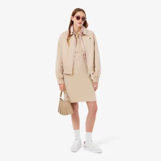 Robe polo mini en piqué stretch slim fit pour femme