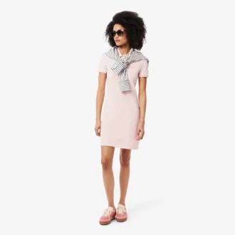 Robe polo mini en piqué stretch slim fit pour femme