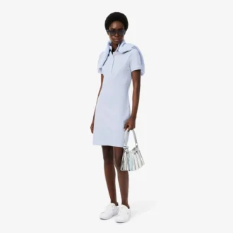 Robe polo mini en piqué stretch slim fit pour femme