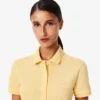 Robe polo mini en piqué stretch slim fit pour femme Robe polo mini en piqué stretch slim fit pour femme