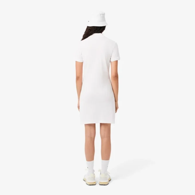 Robe polo mini en piqué stretch slim fit pour femme Robe polo mini en piqué stretch slim fit pour femme