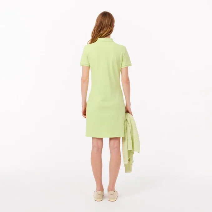 Robe polo mini en piqué stretch slim fit pour femme Robe polo mini en piqué stretch slim fit pour femme