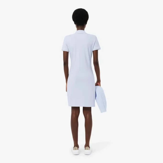 Robe polo mini en piqué stretch slim fit pour femme Robe polo mini en piqué stretch slim fit pour femme
