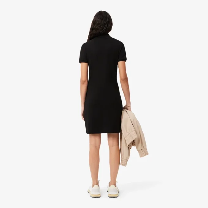 Robe polo mini en piqué stretch slim fit pour femme Robe polo mini en piqué stretch slim fit pour femme