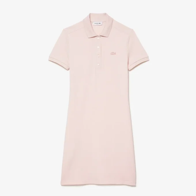 Robe polo mini en piqué stretch slim fit pour femme Robe polo mini en piqué stretch slim fit pour femme