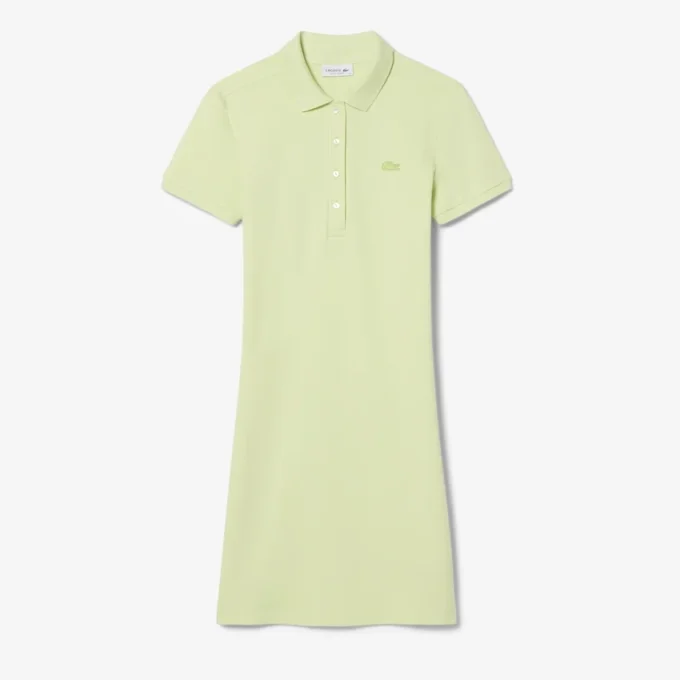 Robe polo mini en piqué stretch slim fit pour femme Robe polo mini en piqué stretch slim fit pour femme