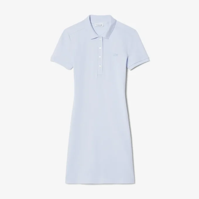Robe polo mini en piqué stretch slim fit pour femme Robe polo mini en piqué stretch slim fit pour femme