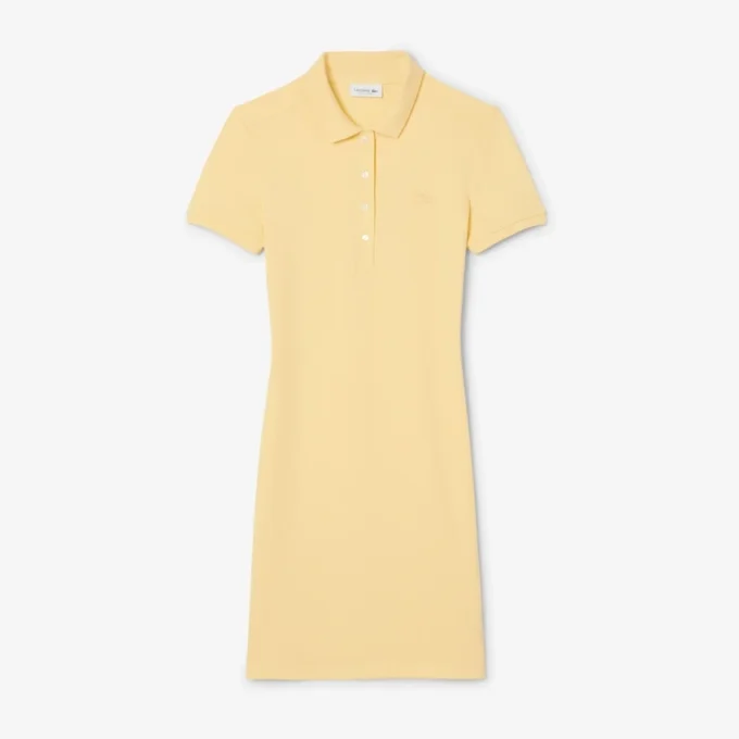 Robe polo mini en piqué stretch slim fit pour femme Robe polo mini en piqué stretch slim fit pour femme