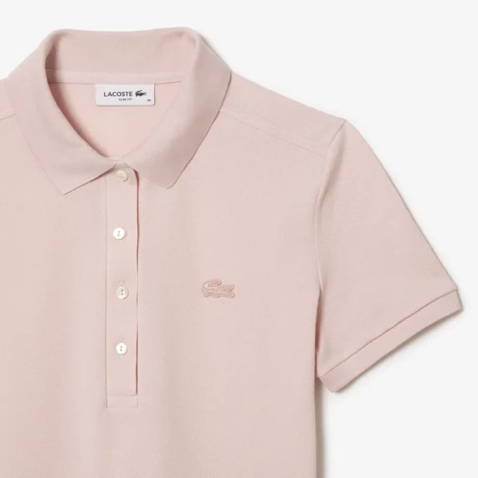 Robe polo mini en piqué stretch slim fit pour femme Robe polo mini en piqué stretch slim fit pour femme