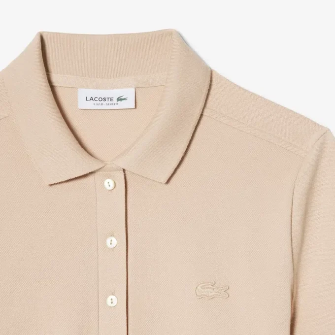 Robe polo mini en piqué stretch slim fit pour femme Robe polo mini en piqué stretch slim fit pour femme