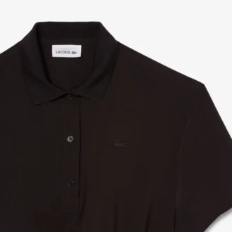 Robe polo plissée en laine mélangée
