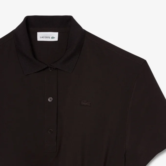 Robe polo plissée en laine mélangée Robe polo plissée en laine mélangée