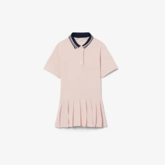 Robe polo plissée en piqué