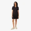 Robe polo plissée en piqué stretch Robe polo plissée en piqué stretch