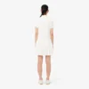 Robe polo plissée en piqué stretch