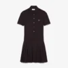 Robe polo plissée en piqué stretch Robe polo plissée en piqué stretch