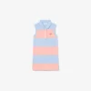 Robe polo sans manches à rayures en Petit Piqué
