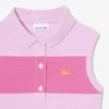 Robe polo sans manches à rayures en petit piqué Robe polo sans manches à rayures en petit piqué