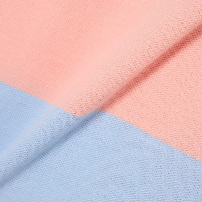 Robe polo sans manches à rayures en Petit Piqué