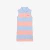 Robe polo sans manches à rayures en petit piqué Robe polo sans manches à rayures en petit piqué