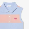 Robe polo sans manches à rayures en petit piqué Robe polo sans manches à rayures en petit piqué