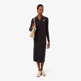 Robe polo slim fit avec écusson brodé
