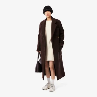 Robe-pull en laine effet patchwork pour femme