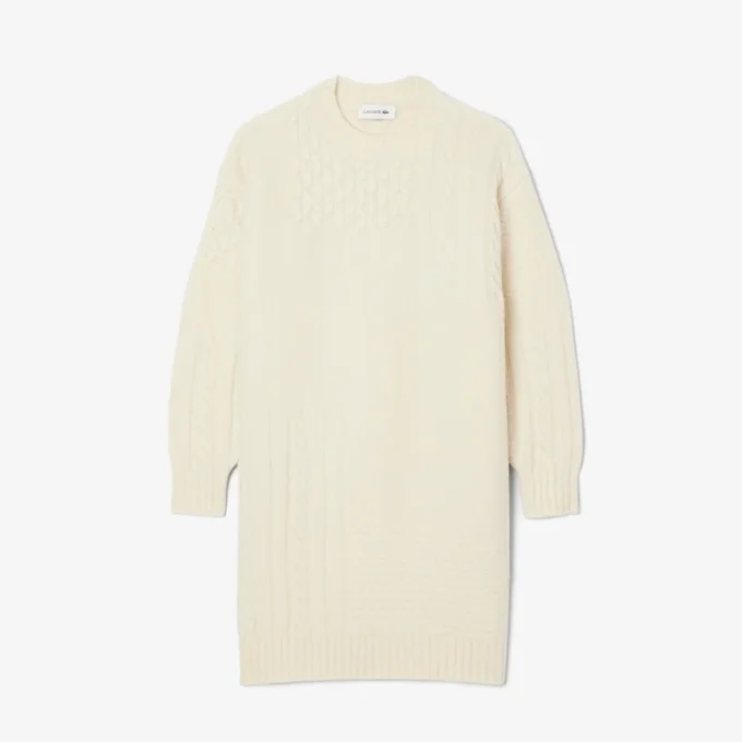 Robe-pull en laine effet patchwork pour femme Robe-pull en laine effet patchwork pour femme