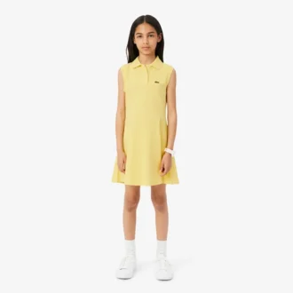 Robe sans manches en piqué stretch