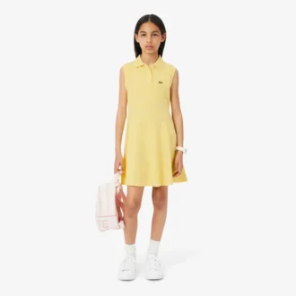 Robe sans manches en piqué stretch